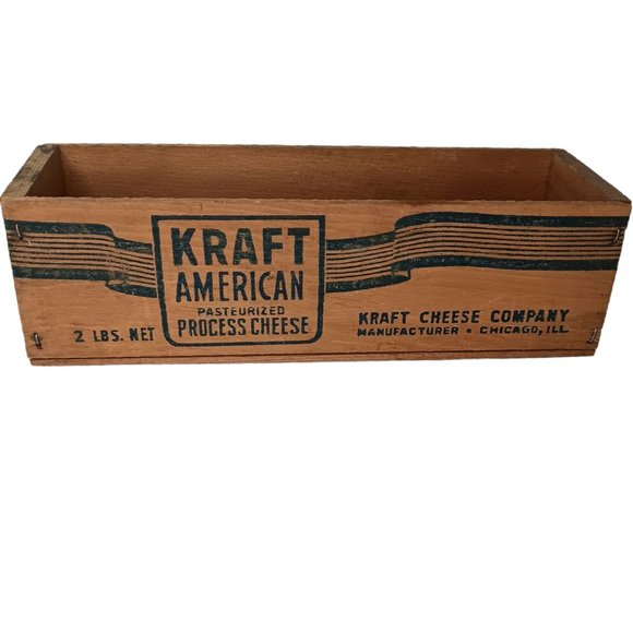 Kraft Accents Vintage Kraft American Cheese Wood Box 2 Lbs Poshmark